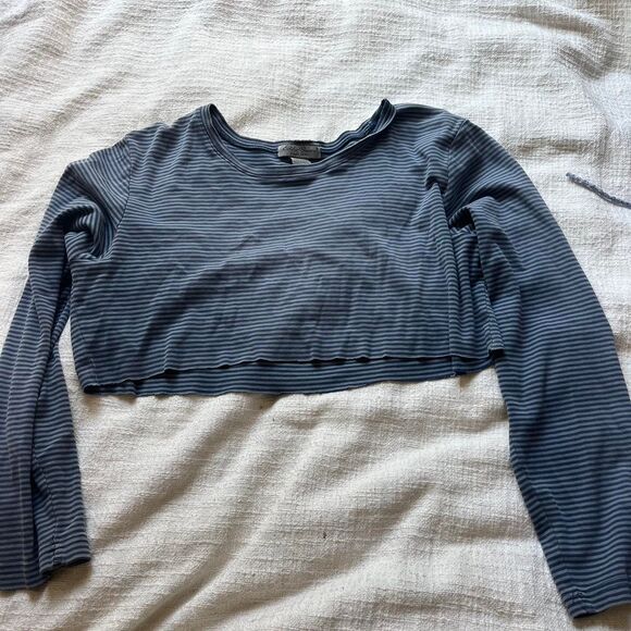 Eddie Bauer Striped Cropped Tee - Picture 1 of 2